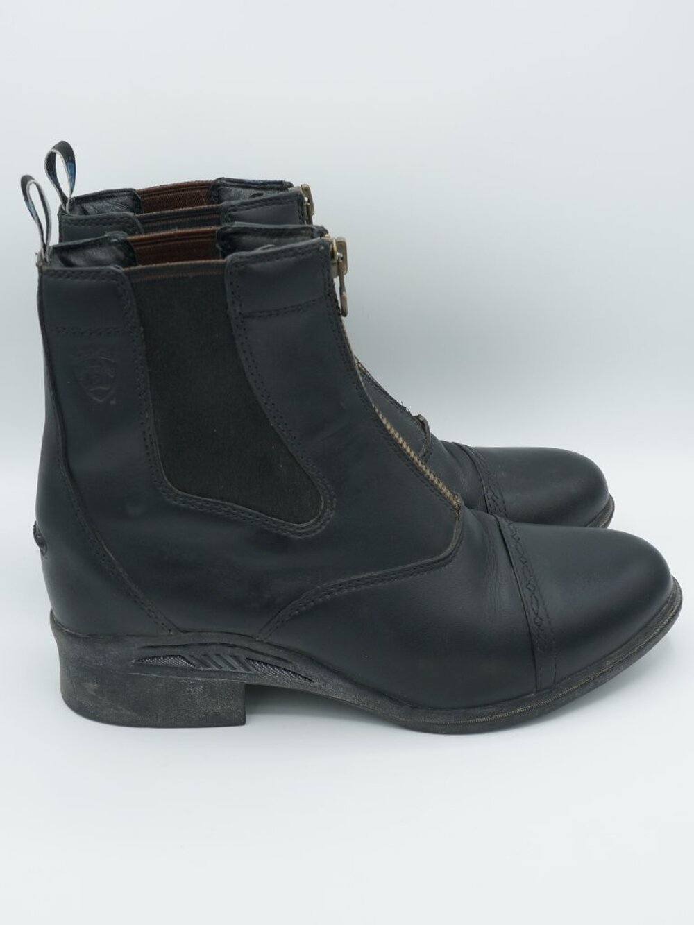 Ariat Black Leather Front Zip Cobalt Quantum Paddock Boots Women's Size 9.5 - Picture 4 of 10